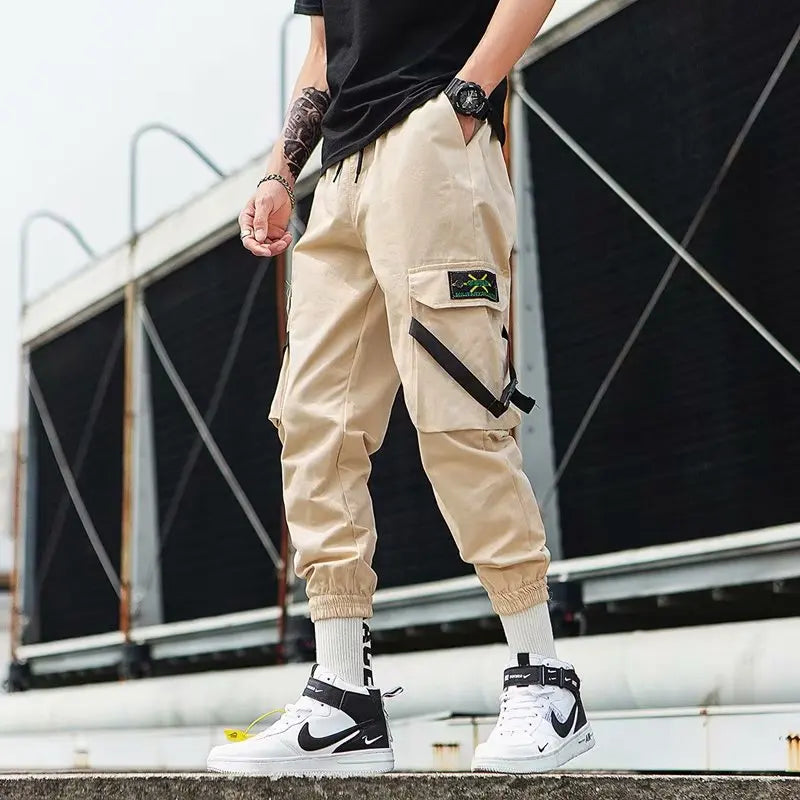 Streetwear Jogging Pants Men Harajuku Winter Spring Hip Hop Cargo Japanese Style Trousers Casual Techwear Male'S Sports Suit