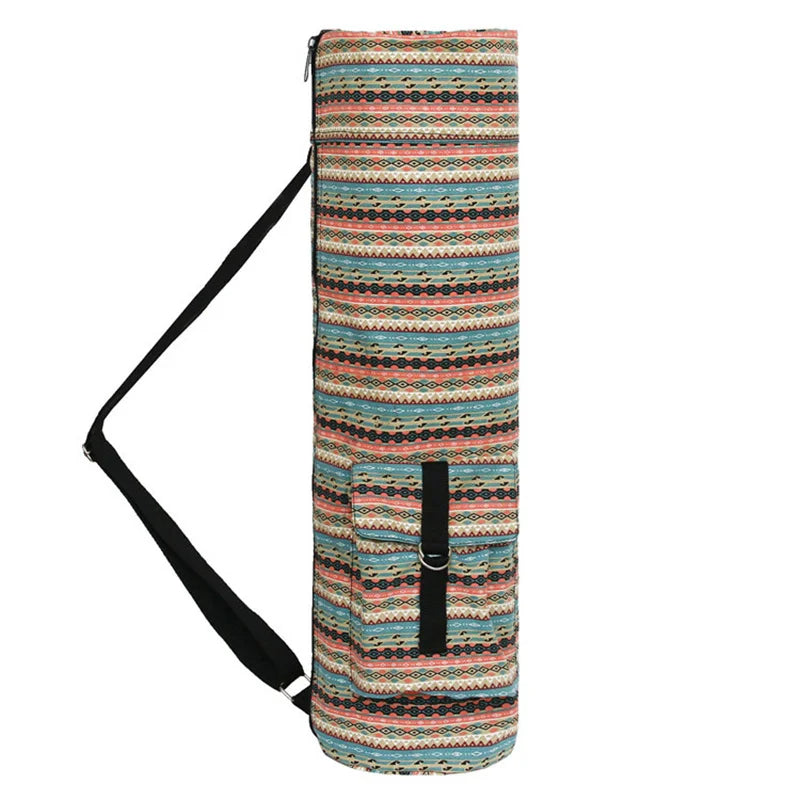 Hot Sale Yoga Bag Canvas Yoga Mat Bag European Style Gym Mat Bag Yoga Backpack Waterproof Pilates Mat Case Bags Carriers 68*18Cm