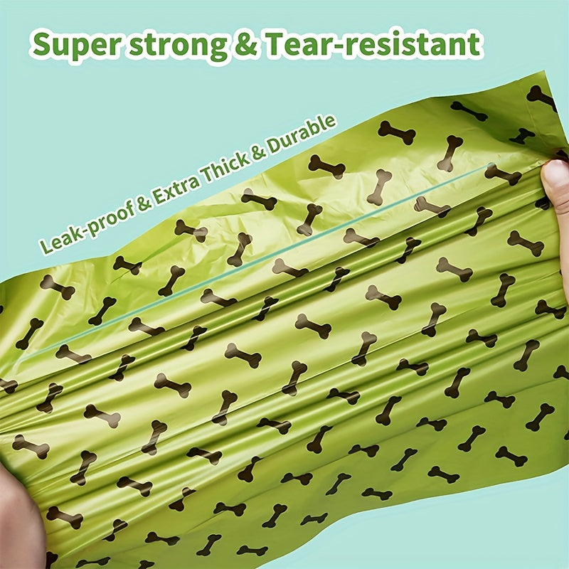 Environmentally Friendly Biodegradable Pet Litter Bags Dog Waste Bags with Dog Poop Bag Dispenser Dog Poop Bags Thickened Poop Bags Leak-Proof Dog Waste Bags for Pet Supplies