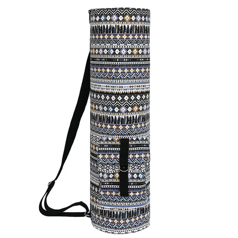 Hot Sale Yoga Bag Canvas Yoga Mat Bag European Style Gym Mat Bag Yoga Backpack Waterproof Pilates Mat Case Bags Carriers 68*18Cm