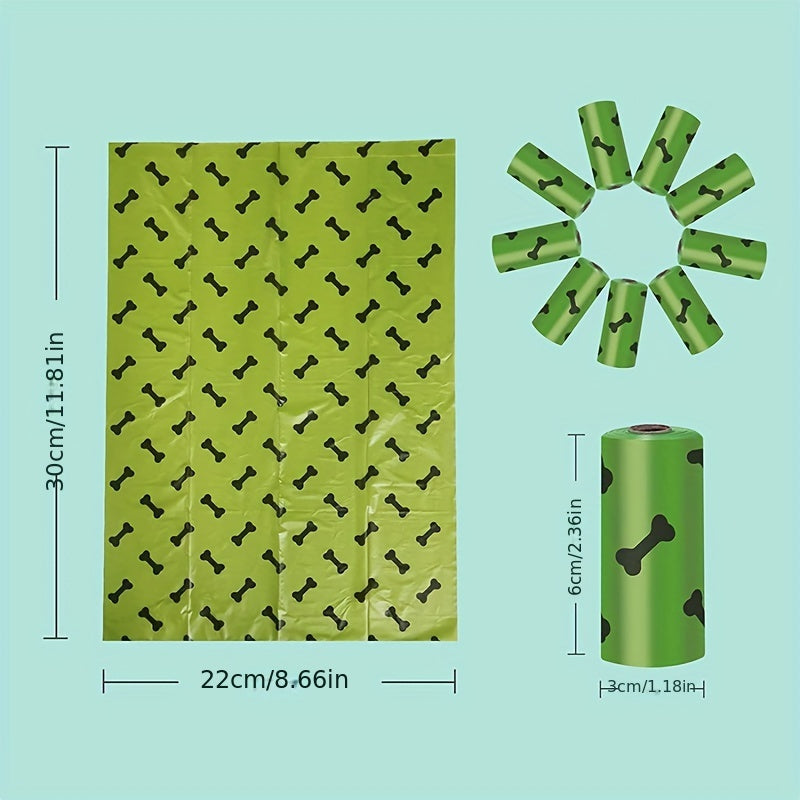 Environmentally Friendly Biodegradable Pet Litter Bags Dog Waste Bags with Dog Poop Bag Dispenser Dog Poop Bags Thickened Poop Bags Leak-Proof Dog Waste Bags for Pet Supplies