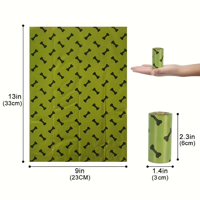 Environmentally Friendly Biodegradable Pet Litter Bags Dog Waste Bags with Dog Poop Bag Dispenser Dog Poop Bags Thickened Poop Bags Leak-Proof Dog Waste Bags for Pet Supplies