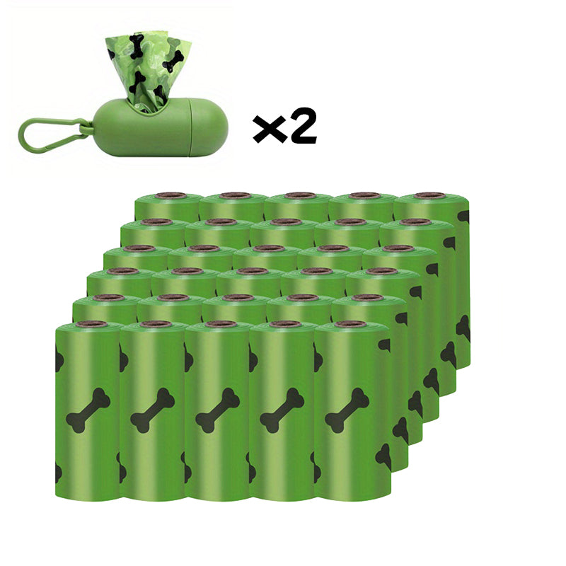 Environmentally Friendly Biodegradable Pet Litter Bags Dog Waste Bags with Dog Poop Bag Dispenser Dog Poop Bags Thickened Poop Bags Leak-Proof Dog Waste Bags for Pet Supplies